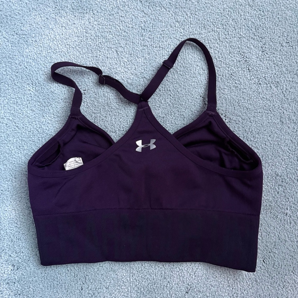 Under Armour Seamless Sports Bras Bundle Set - White, Orange, Black, Purple Lot - Picture 9 of 11